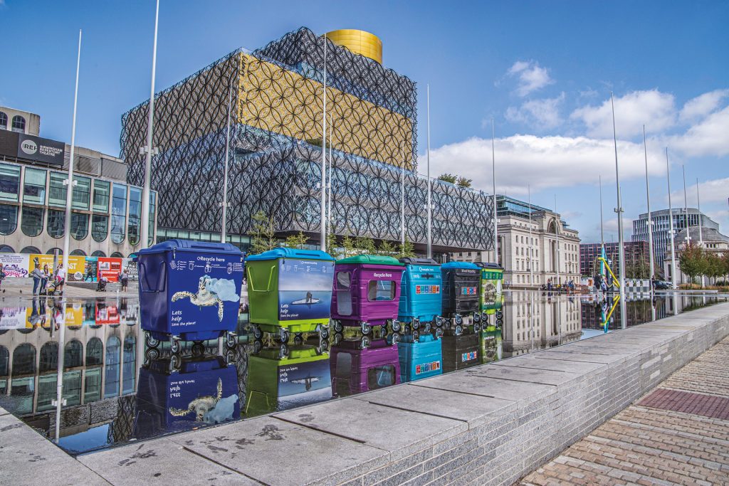 Recycling waste containers