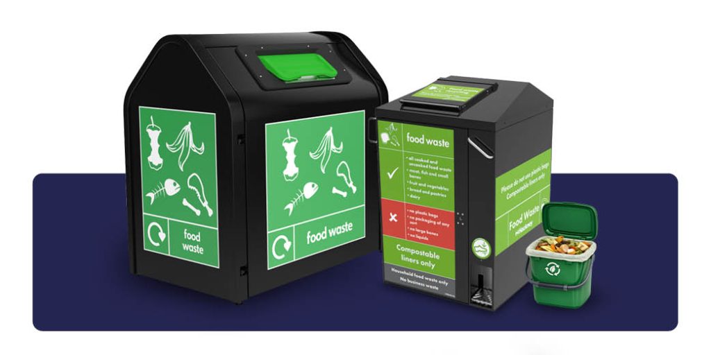 Storm Environmental - the full food solution - range of food waste bins